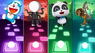 Doraemon vs Slender Man vs Babybus vs Madagascar - Tiles Hop EDM Rush