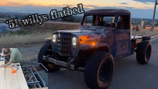 Building a DIY Flatbed for a 1951 Willys jeep truck ( #freedomwillys #flatbed )