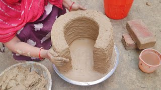 How to make Simple Clay Stove । Traditional Mud Chulha DIY। Mitti ka Chulha #viral