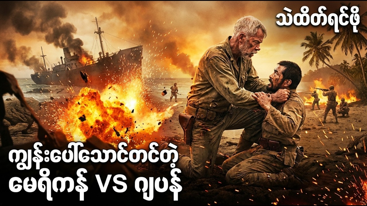 ကျွန်းပေါ်က မေရိကန် Vs ဂျပန် | Movie Recap #HellInThePacificRecap #TwoManMovie #SilentWar