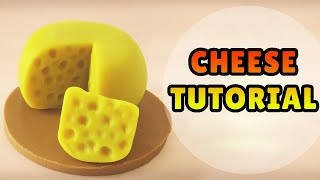 🔴DIY How to make MINIATURE CHEESE - Easy Polymer Clay Food, Fondant  cake Tutorial DIY