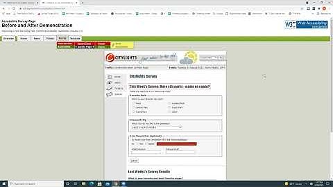How a screen reader user experiences an accessible and inaccessible website