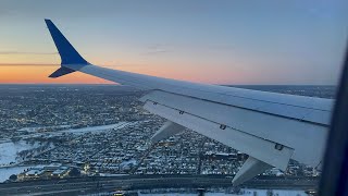 SUNSET LANDING! United Airlines UA2118 Boeing 737 MAX 9 Landing in Newark (EWR) from Orlando (MCO)