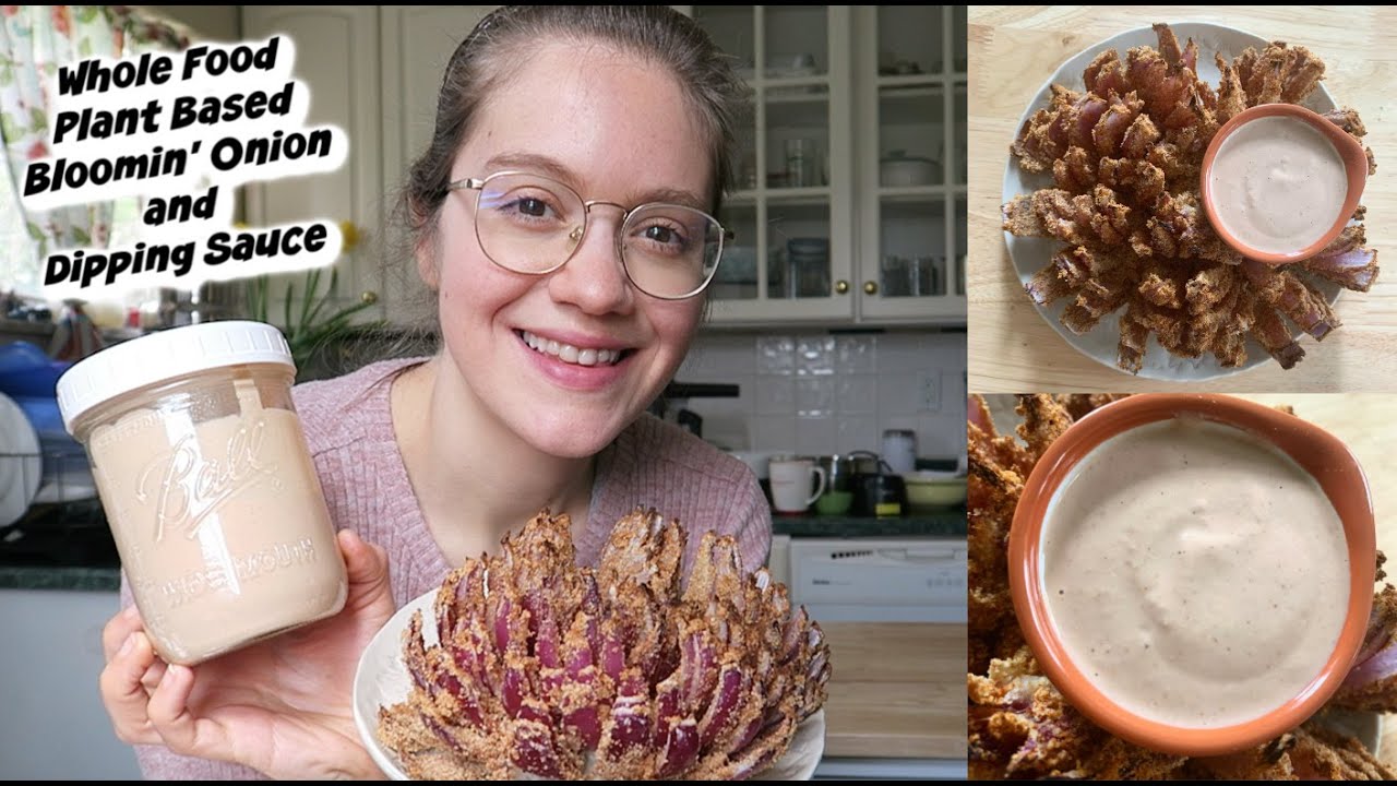 Whole Food Plant Based Bloomin' Onion and Dipping Sauce