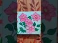 Pink flowers painting with watercolor tutorial easy ❤️😱😍🌿 #shorts #art