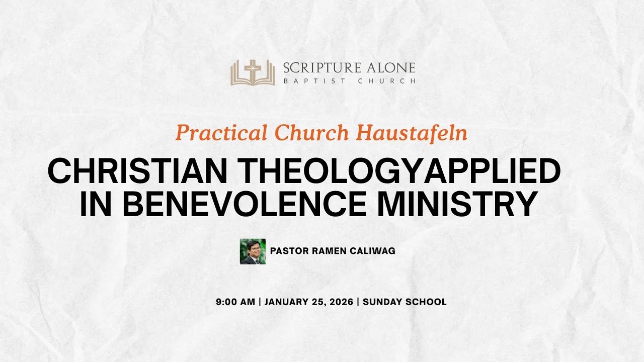 Christian Theology Applied in Benevolence Ministry