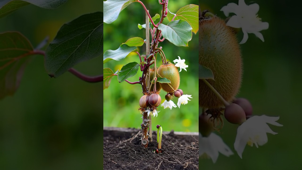 Growing Kiwi Time Lapse. 