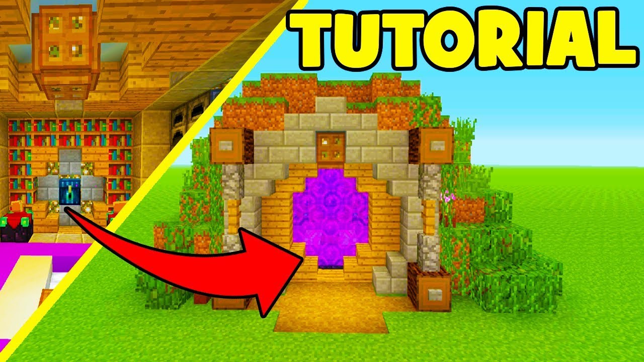 Minecraft Tutorial How To Make A Hidden Base Inside a Nether Portal