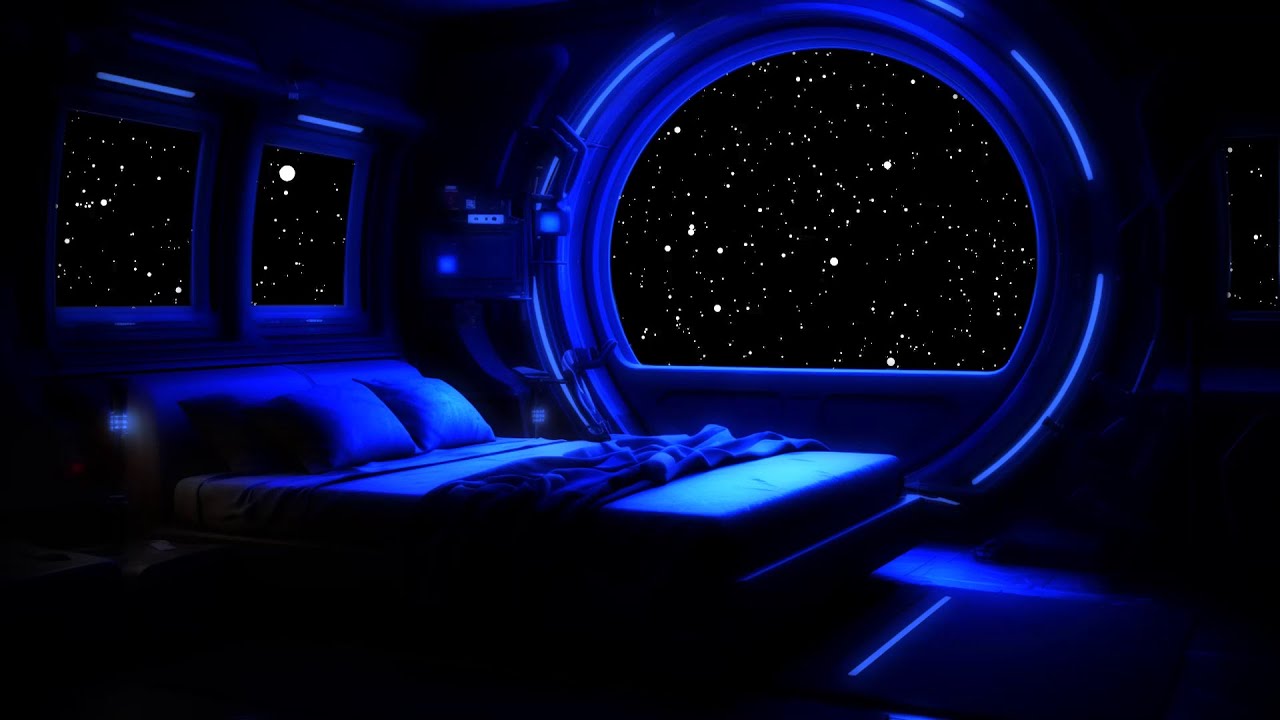 Sleep Therapy in a Dark Bedroom | Cosmic Sounds and Starry Space for a ...