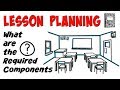 Lesson Planning: What is Required?