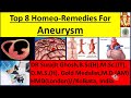 TOP 8 HOMEOPATHIC REMEDIES FOR ANEURYSM