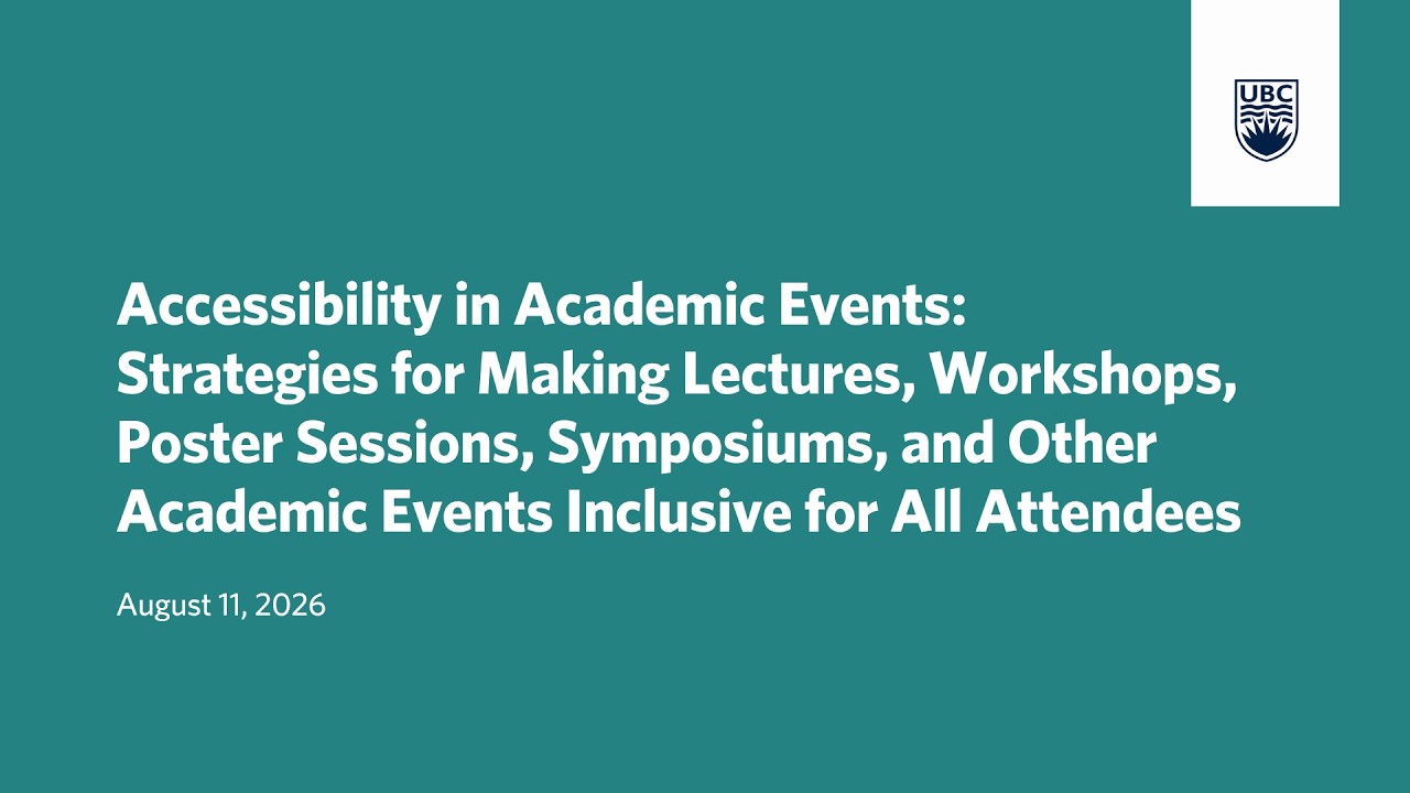 Thumbnail for Accessibility in Academic Events