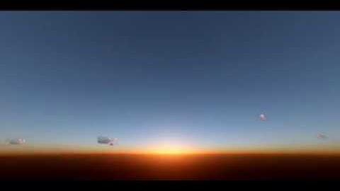 GLSL Cloud Generator WIP, the sun rising with varying cloudiness.