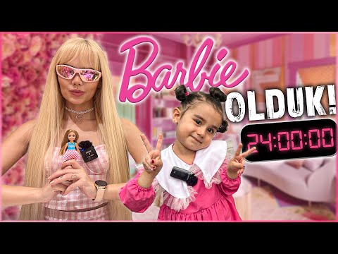 24 SAAT BOYUNCA BARBİE OLDUM!! (Barbie Kutusu, Barbie Elbisesi)