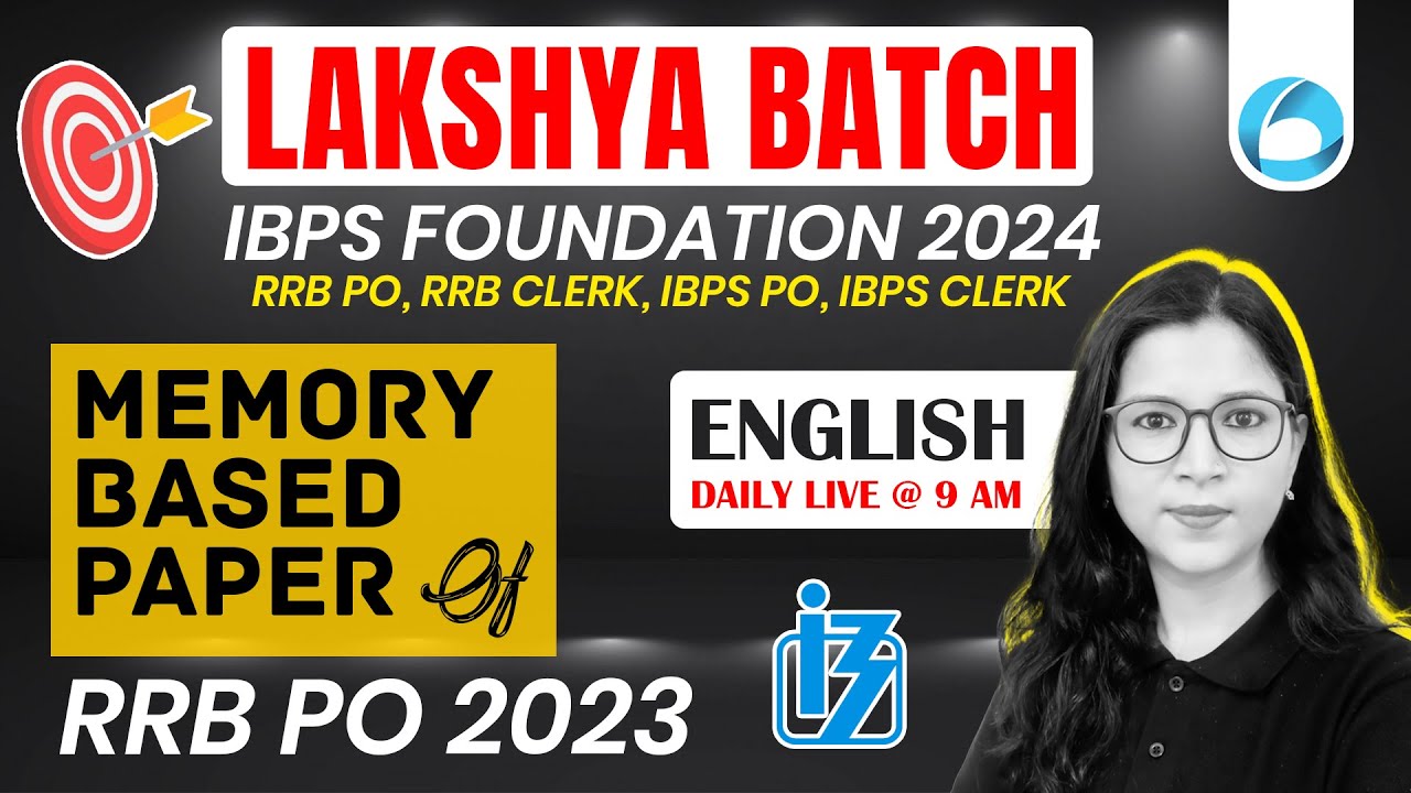Bank Exams 2024 | English | IBPS RRB PO 2023 Memory Based Paper of ...