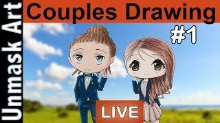 Draw with Us: "Soft Pastel Landscape" Couples Drawing #1 screenshot 2