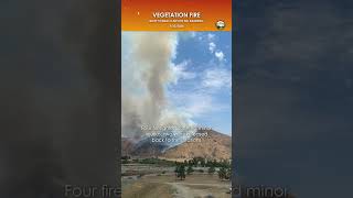Vegetation Fire Near the Intersection of Bluff Street and Mias Canyon Road in Banning
