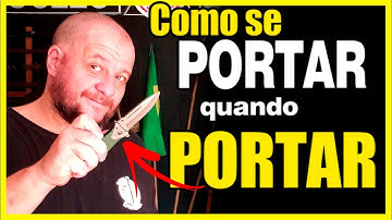 Portando faca. Como agir, como se portar!