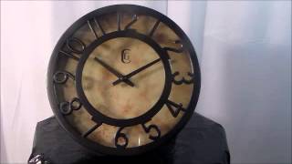 Geneva 4432G 8 Simulated Antique Metallic Brown Wall Clock