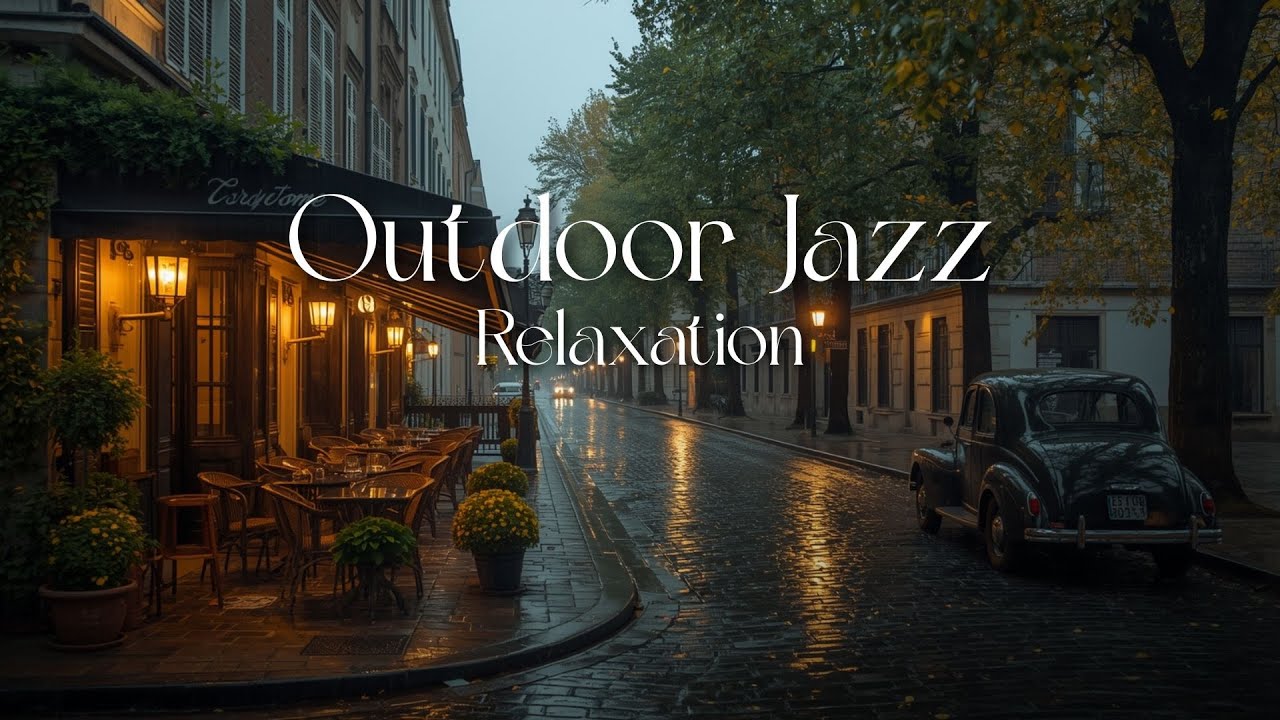 Outdoor Jazz Relaxation | Courtyard Jazz & Nature Piano in Garden Space ...