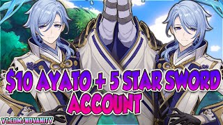 I BOUGHT A $10USD AYATO + RANDOM 5 STAR SWORD "Giveaway Account" |GENSHIN IMPACT ACCOUNT + 6 WINNERS