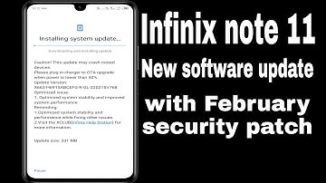 Infinix Note 11 New system update with February security patch, RAM Booster,AOD Customization |