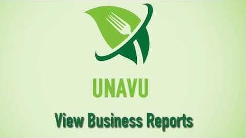UnavuPOS Video Guide : View Business Reports