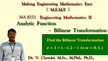 Analytic Functions-Bilinear Transformation Problem 3