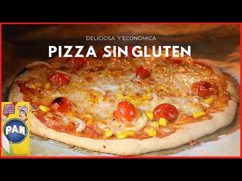 COMO HACER PIZZA SIN GLUTEN DE HARINA PAN (HARINA DE MAÍZ )