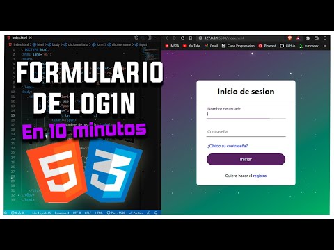 CREA UN FORMULARIO DE INCIO DE SESION CON HTML Y CSS | Fácil y Rápido!