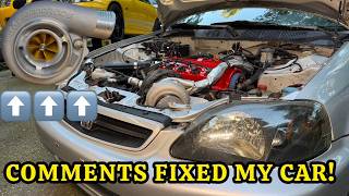 The BUDGET BOOST Civic Is Finally Under Control!  27psi+
