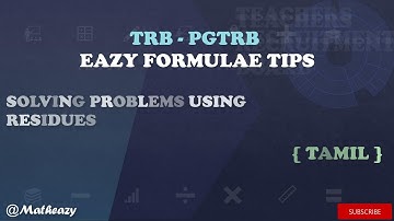 Easy way to Solve TRB expected Problems  using Residues Formulae