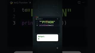 Python len() Function Explained 🐍 | Episode 10 #shorts #viral