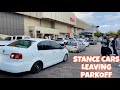 STANCE CARS LEAVING CAR SHOW AIRSUSPENSION 