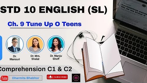 Std 10 English|| Ch. 9 Tune Up O Teens|| Comprehension C1 & C2 #gujaratimedium #std10english #std10