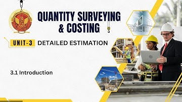 3.1 Unit Introduction of Detailed Estimation | CE503 (C) |