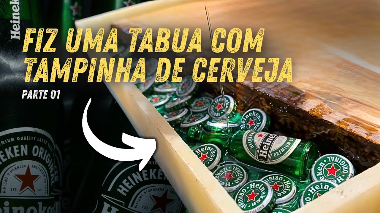 PROJETO INCRÍVEL COM TAMPINHAS DE GARRAFA / RESINA EPOXI