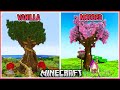 I Built a Treehouse in Both Vanilla & Modded Minecraft!