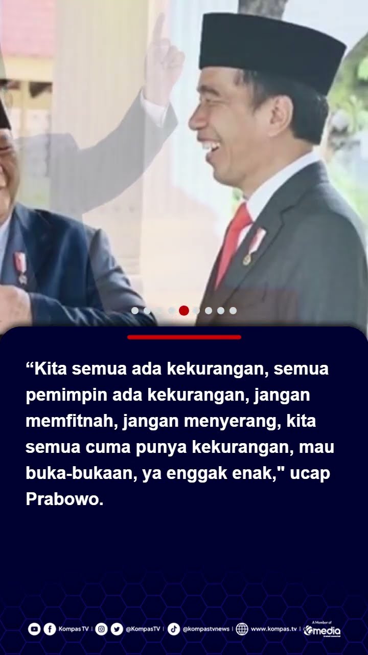 Prabowo Bantah Bela Jokowi karena Menjilat: Kita Semua Ada Kekurangan #prabowo #jokowi #shorts