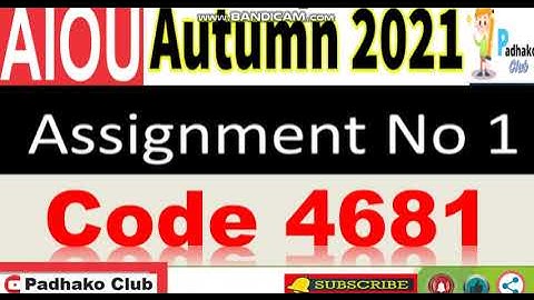 ⏩ AIOU Code 4681 Solved Assignment No.1 Autumn 2021 || Level: MSc sociology