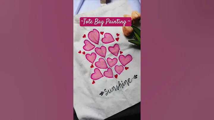 Tote Bag Painting🎨 #totebag #artshorts #artvlog #10dayschallenge #aesthetic #art #diyideas #ytshorts