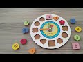 Geometrik Şekiller ve Saat Öğren Ahşap Oyuncak