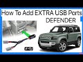 Land Rover Defender L663 Rear Console Adding Extra USB Port Power Outlets With Y Splitter Loom