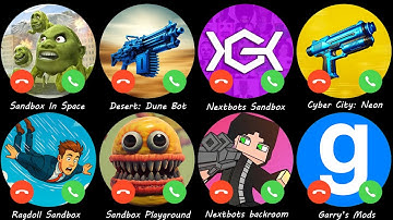 Sandbox In Space,Desert: Dune Bot,Ragdoll Sandbox,Nextbots Sandbox,Cyber City: Neon,Garry’s Mods...