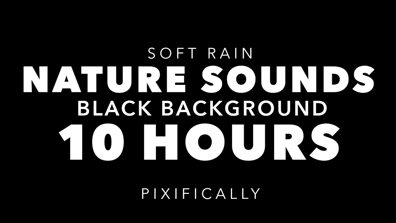 Soft Rain White Noise Falling for Sleeping and Relaxing with Black Background - 10 Hours