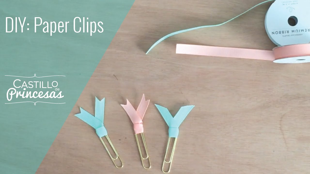 DIY Paper clips con cintas YouTube