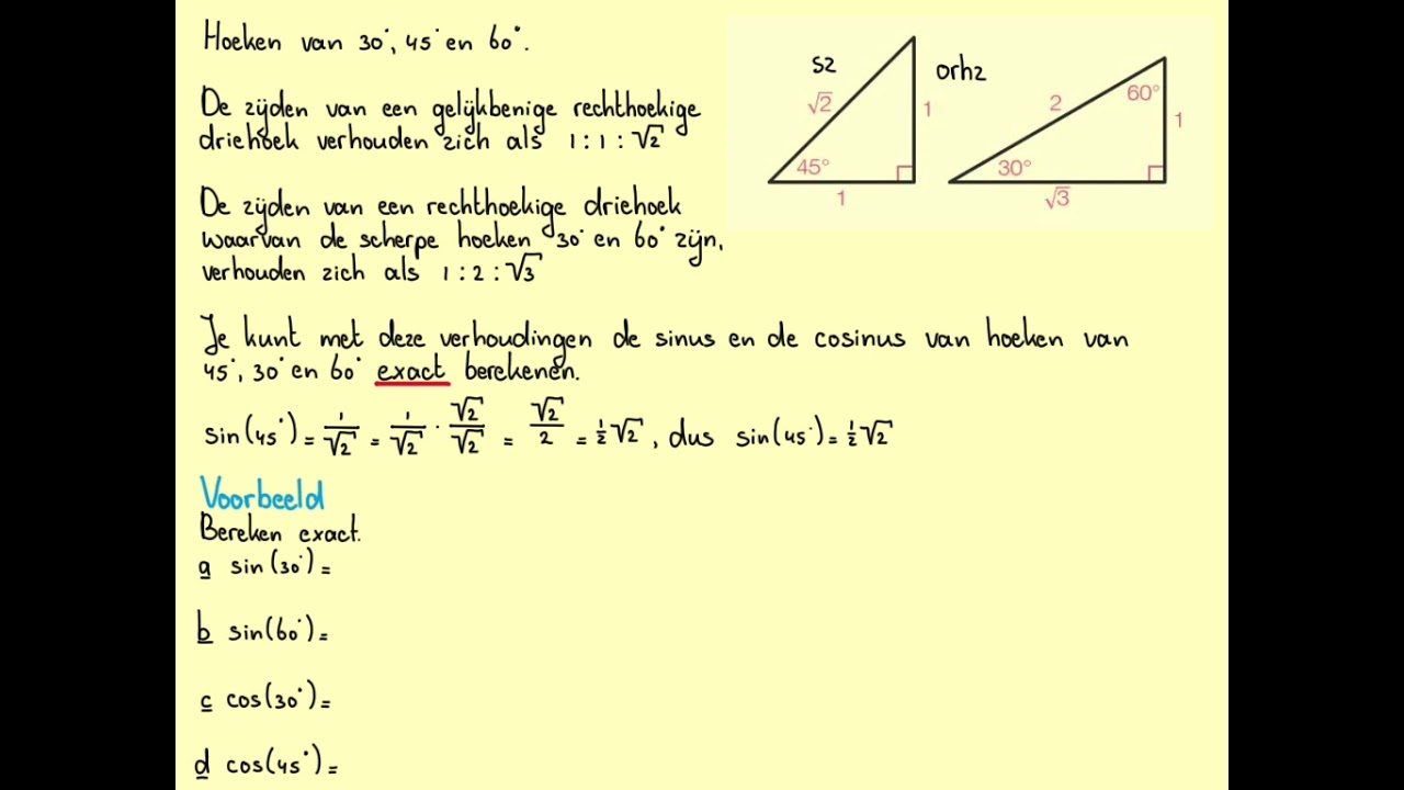 Agrarisch composiet Inpakken Hoeken van 30, 45 en 60 graden_Havo-B_Voorkennis H8 - YouTube