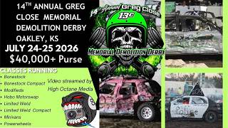 14TH Annual Greg Close Memorial Derby - Oakley, KS - Day 2