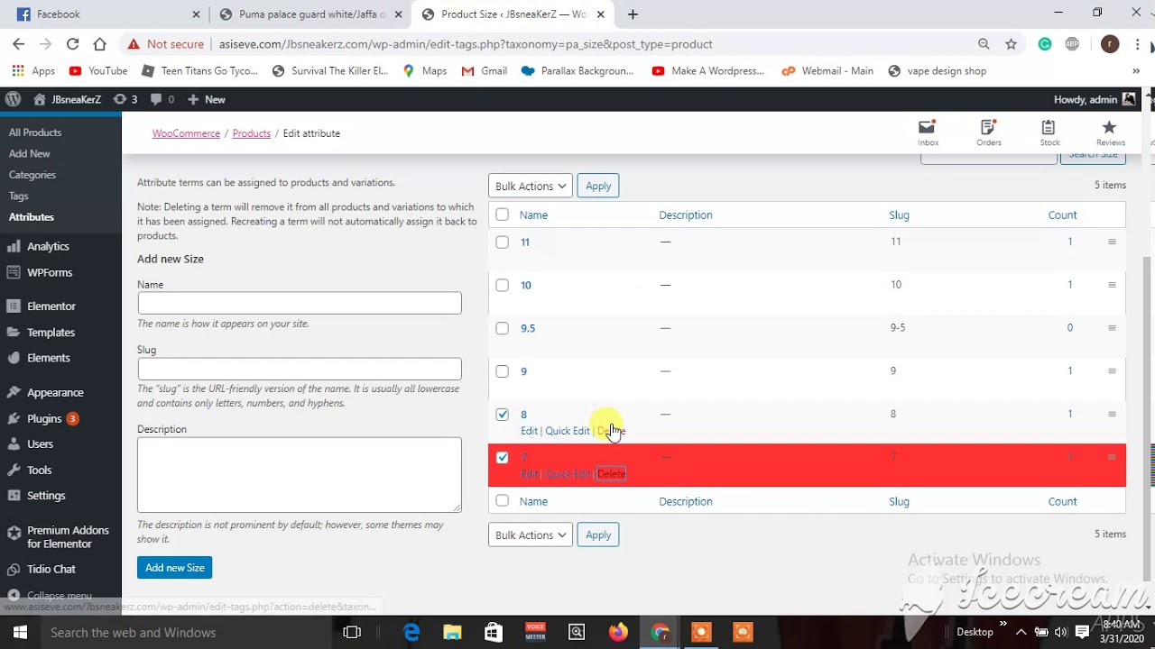 Woocommerce How To Add Size In Shoes Or Attributes YouTube