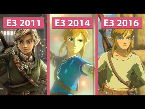 The Legend of Zelda – Breath Of The Wild E3 2014 2016 & 2011 Tech Demo Trailer Graphics Comparison